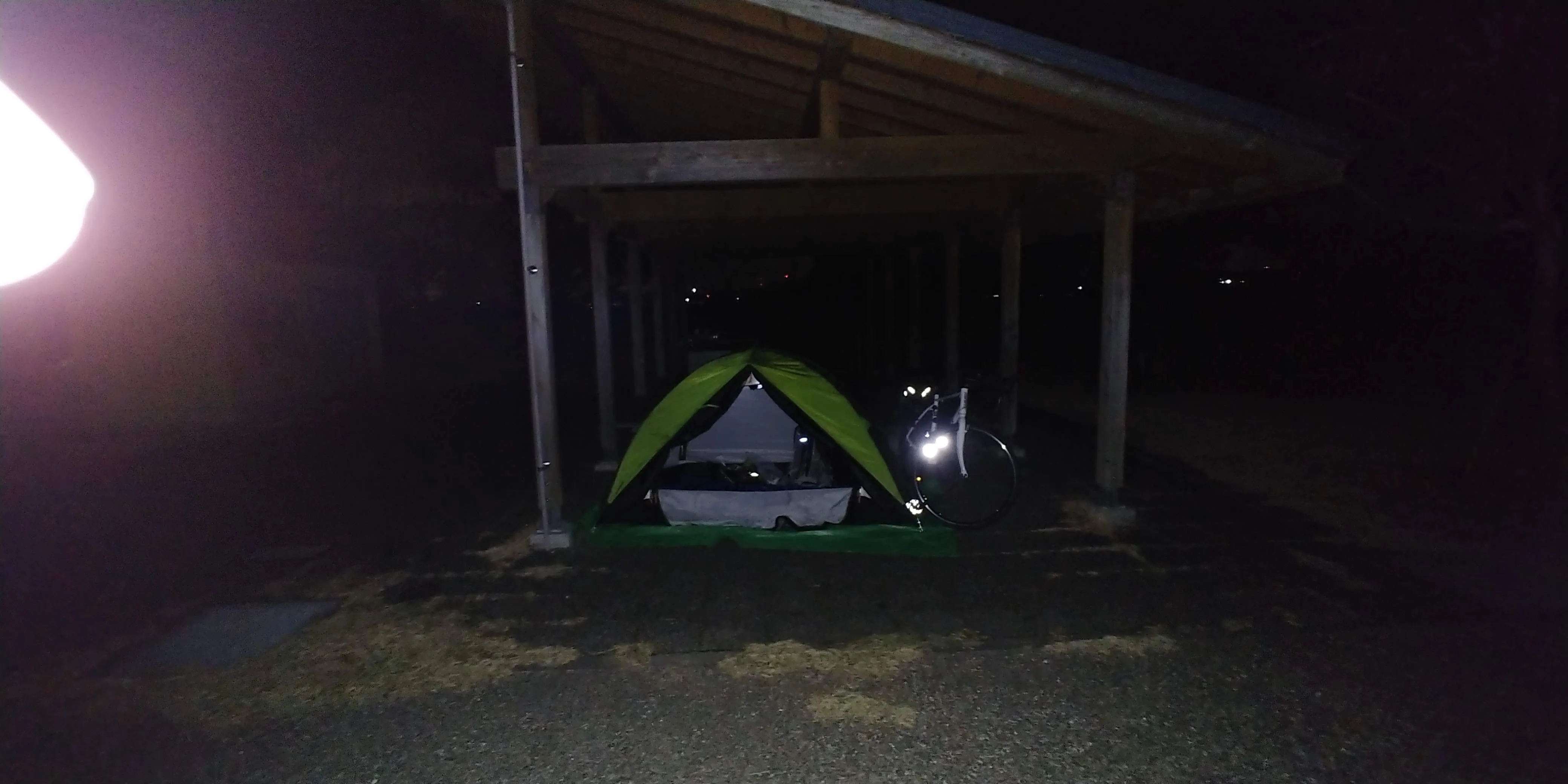 いなべ運動公園での野営