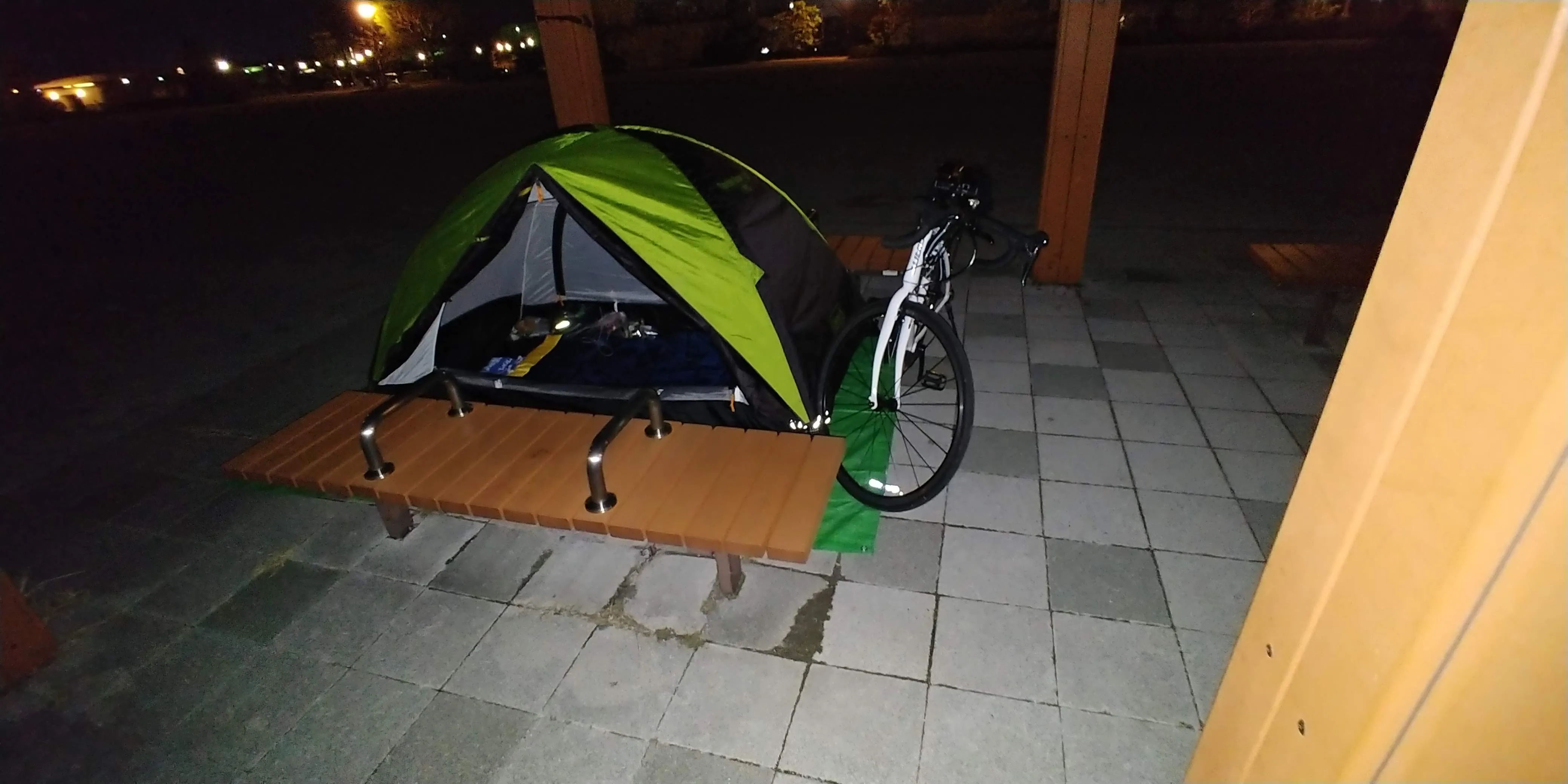 焼津の公園での野営